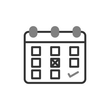 Takvim web simgesi, ajanda illüstrasyonu 