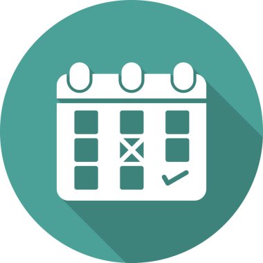 Takvim web simgesi, ajanda illüstrasyonu 