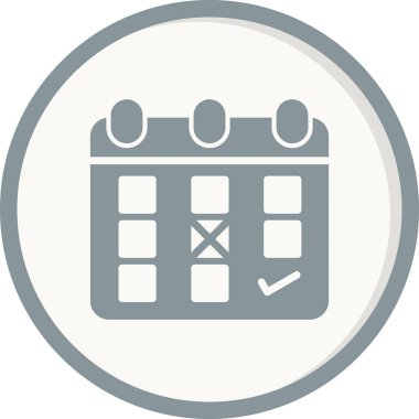 Takvim web simgesi, ajanda illüstrasyonu 