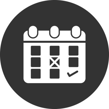 Takvim web simgesi, ajanda illüstrasyonu 