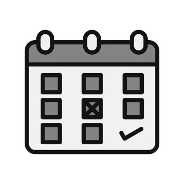 Takvim web simgesi, ajanda illüstrasyonu 