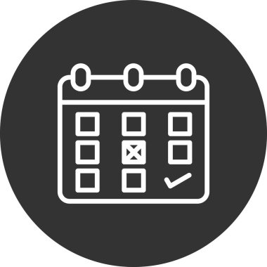 Takvim web simgesi, ajanda illüstrasyonu 