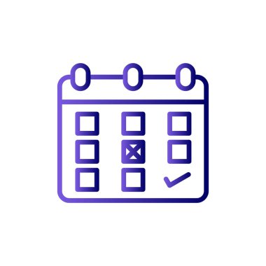 Takvim web simgesi, ajanda illüstrasyonu 