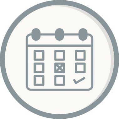 Takvim web simgesi, ajanda illüstrasyonu 