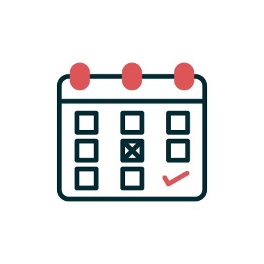 Takvim web simgesi, ajanda illüstrasyonu 