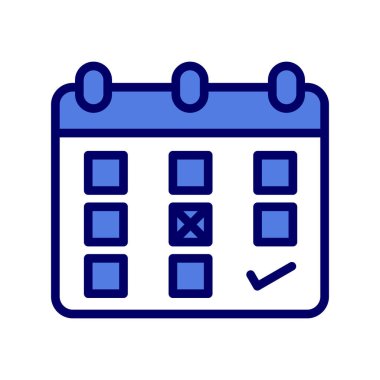 Takvim web simgesi, ajanda illüstrasyonu 