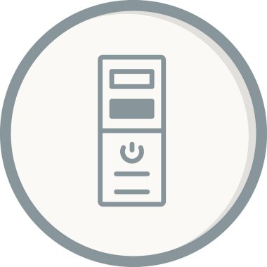 pc kulesi dosya simgesi basit, vektör illüstrasyonu