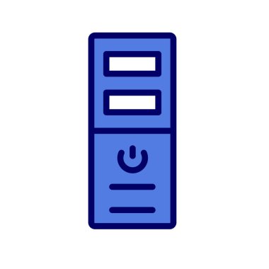 pc kulesi dosya simgesi basit, vektör illüstrasyonu