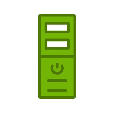 pc kulesi dosya simgesi basit, vektör illüstrasyonu