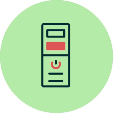 pc kulesi dosya simgesi basit, vektör illüstrasyonu