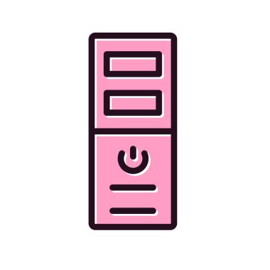 pc kulesi dosya simgesi basit, vektör illüstrasyonu