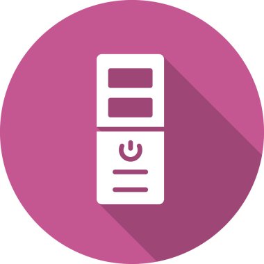 pc kulesi dosya simgesi basit, vektör illüstrasyonu