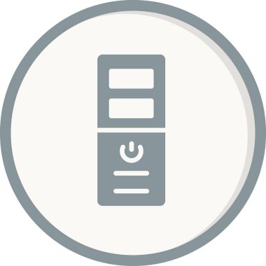 pc kulesi dosya simgesi basit, vektör illüstrasyonu