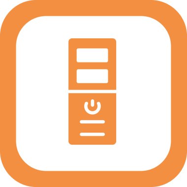 pc kulesi dosya simgesi basit, vektör illüstrasyonu