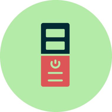pc tower case simple icon, vector illustration