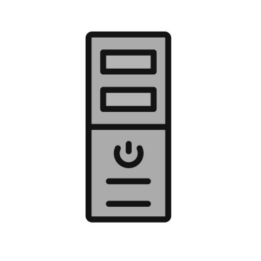 pc kulesi dosya simgesi basit, vektör illüstrasyonu