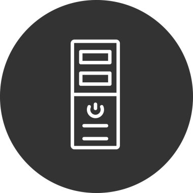 pc kulesi dosya simgesi basit, vektör illüstrasyonu