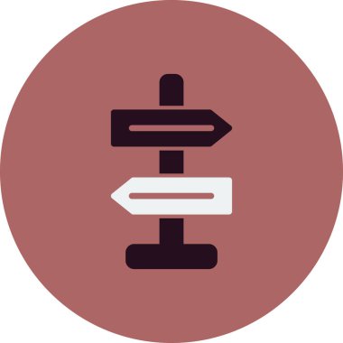 Yönlendirme basit simge, vektör illüstrasyonu