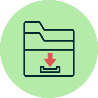 Basit dizin simgesi, vektör illüstrasyonu indir