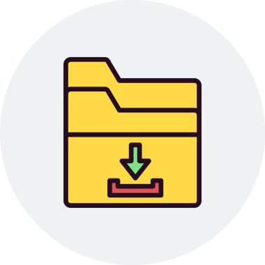 Basit dizin simgesi, vektör illüstrasyonu indir