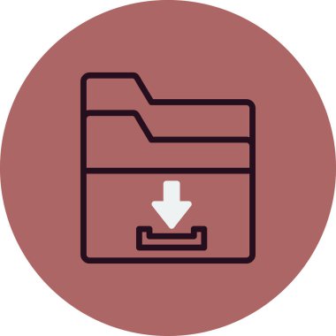 Basit dizin simgesi, vektör illüstrasyonu indir