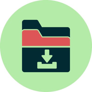 download folder simple icon, vector illustration