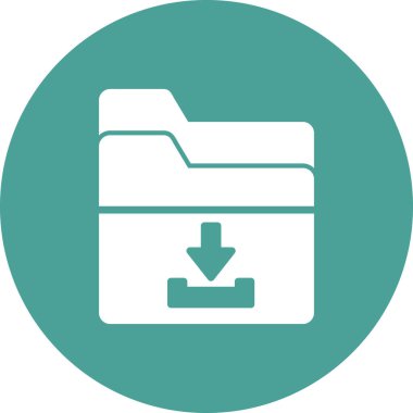 download folder simple icon, vector illustration