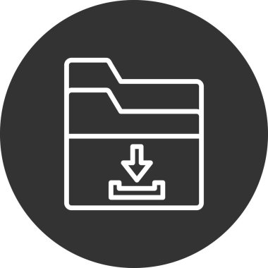 Basit dizin simgesi, vektör illüstrasyonu indir