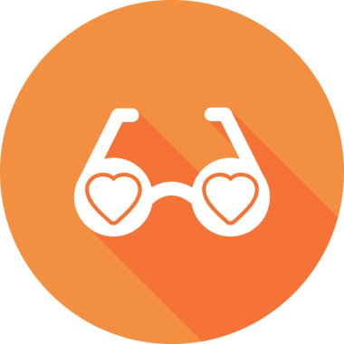 Aşk gözlükleri basit simge, vektör illüstrasyonu