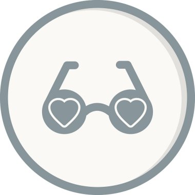 Aşk gözlükleri basit simge, vektör illüstrasyonu