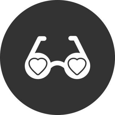 Aşk gözlükleri basit simge, vektör illüstrasyonu