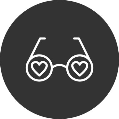 Gözlük. Web simgesi vektör illüstrasyonu