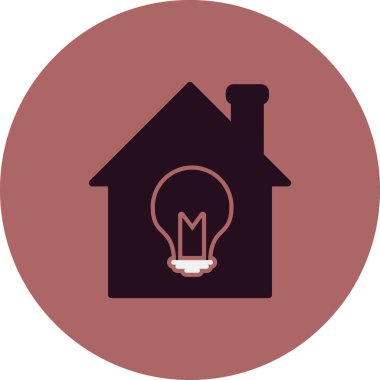 Ampul simgesi, fikir vektör illüstrasyonu