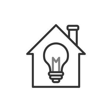 Ampul simgesi, fikir vektör illüstrasyonu