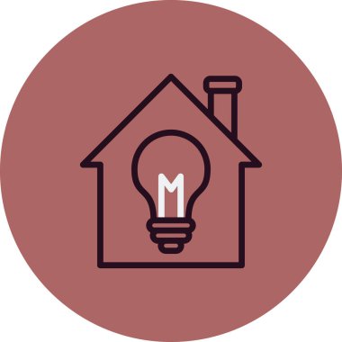 Ampul simgesi, fikir vektör illüstrasyonu