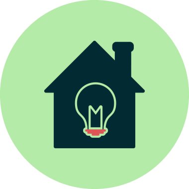 Ampul simgesi, fikir vektör illüstrasyonu