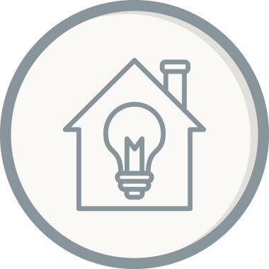 Ampul simgesi, fikir vektör illüstrasyonu