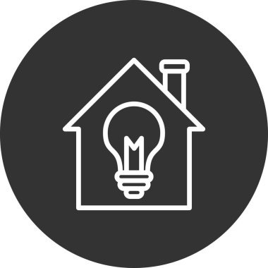 Ampul simgesi, fikir vektör illüstrasyonu