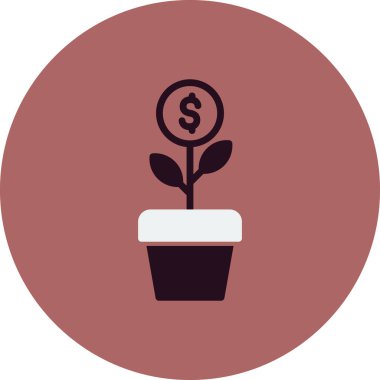 Yatırım kavramı, para büyüme vektörü illüstrasyonu