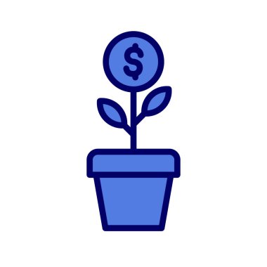 Yatırım kavramı, para büyüme vektörü illüstrasyonu