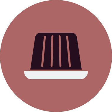 Kek. Web simgesi basit illüstrasyon