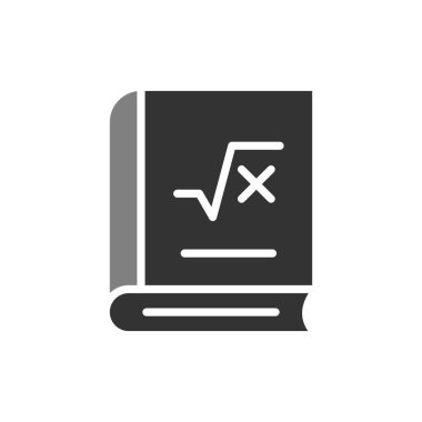 Matematik kitabı ikonu vektör illüstrasyonu