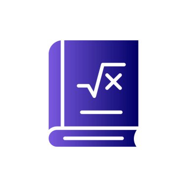 Matematik kitabı ikonu vektör illüstrasyonu