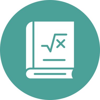 Matematik kitabı ikonu vektör illüstrasyonu