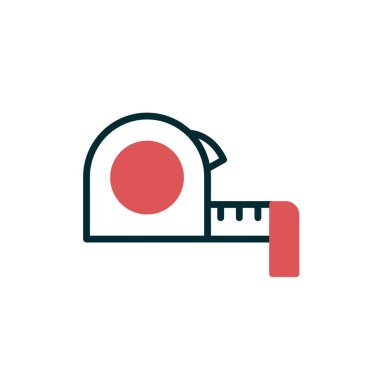 Ölçüm bandı. Web simgesi basit illüstrasyon