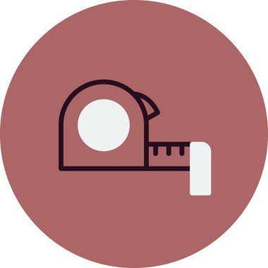 Ölçüm bandı. Web simgesi basit illüstrasyon