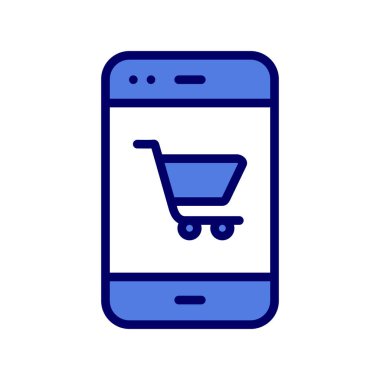 Cep telefonu simgesi, düz vektör çizimi