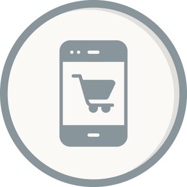 Cep telefonu simgesi, düz vektör çizimi