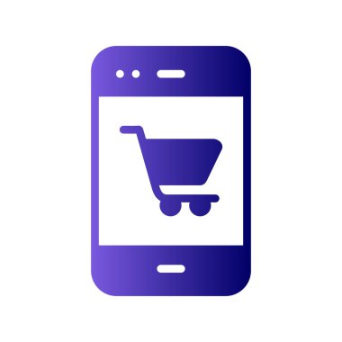 Cep telefonu simgesi, düz vektör çizimi