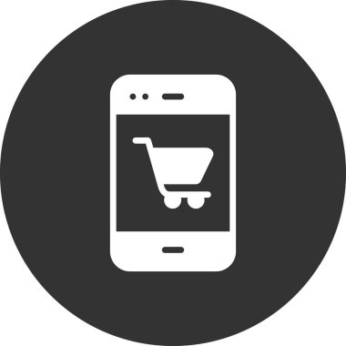 Cep telefonu simgesi, düz vektör çizimi